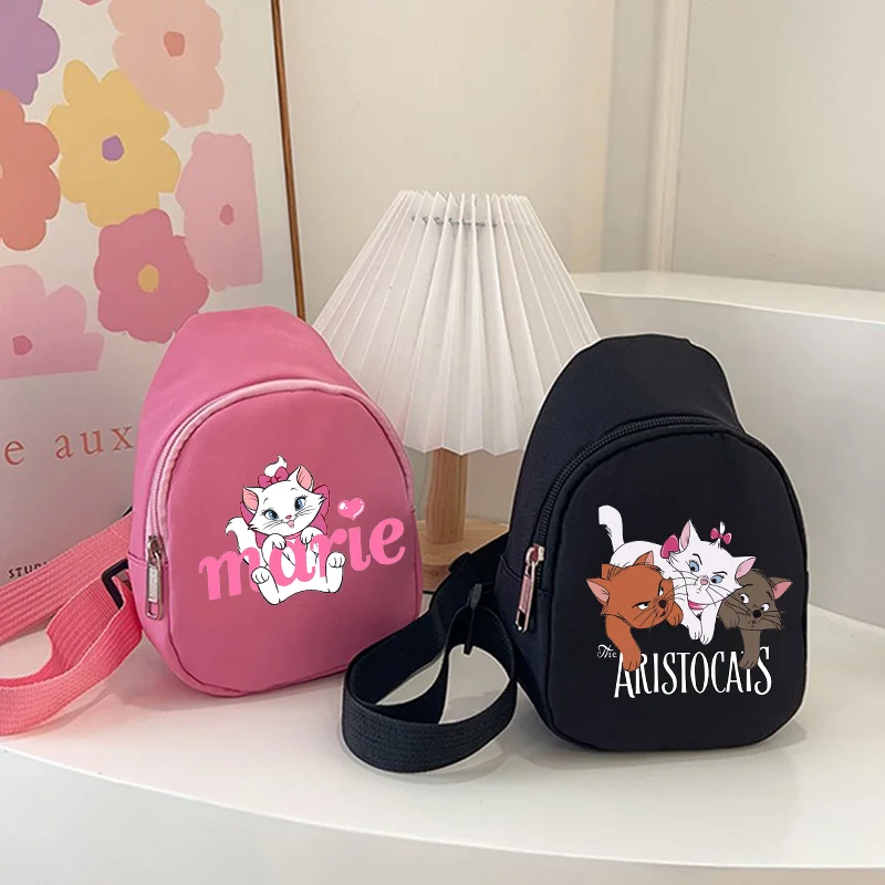 

Marie Cat Kid Small Crossbody Bag Cute Cartoon Sling Bag Shoulder Bag Coin Pouch Fashion Waist Bag Boy Girl Travel Hiking 3-8Y