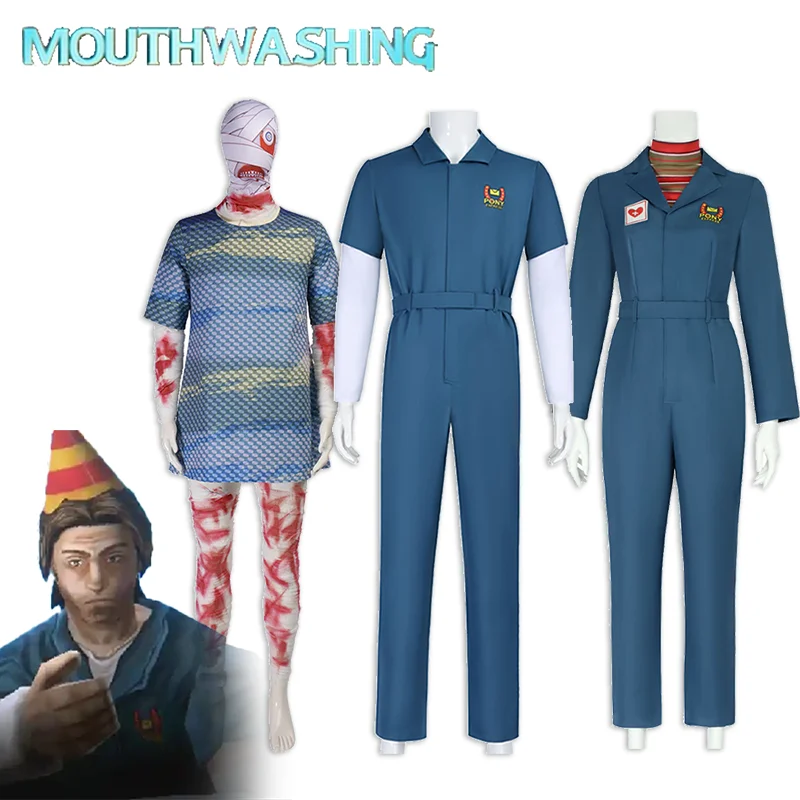 Enjuague bucal Jimmy Anya disfraz de Cosplay rizado mono cinturón monos sombrero vendaje accesorios traje uniforme trajes de Halloween
