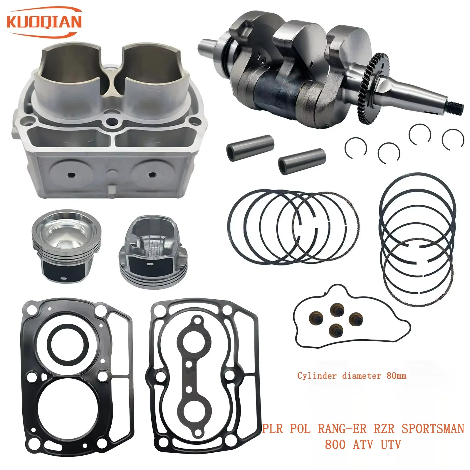 Crankshaft Assy And Cylinder kit 2205112 2204393 2202917 5247360 5254357 For POL PLR R-ANGER RZR SPORTSMAN 800 ATV UTV