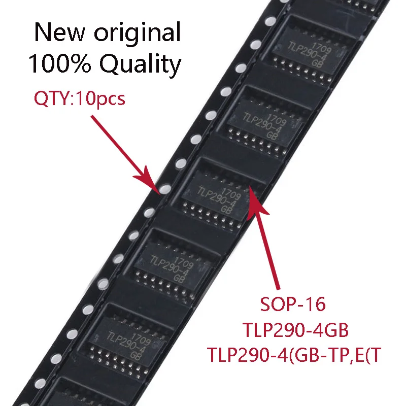 10PCS 100%New original TLP290-4(GB-TP,E(T  TLP290-4GB TLP290-4 SOP-16 Optocoupler phototransistor