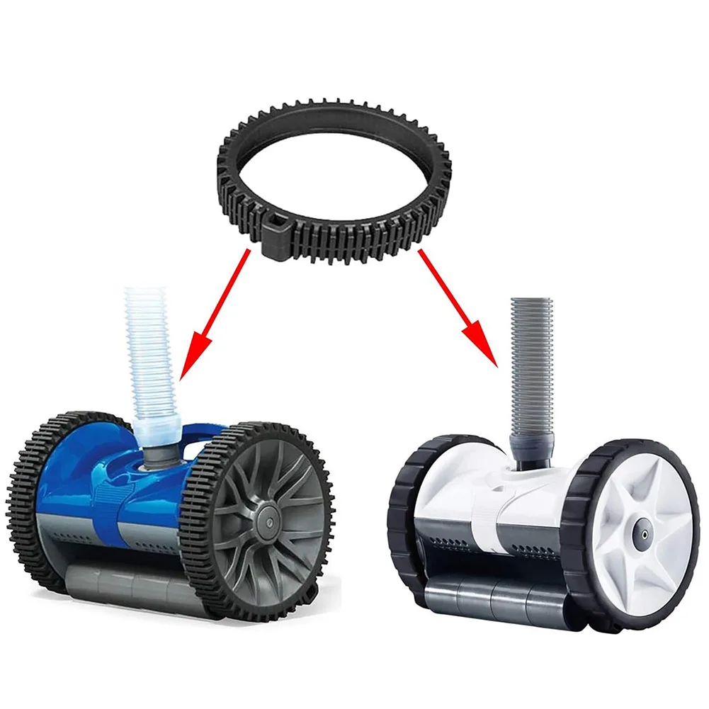 360482 V2 Tire Replacement Kit Compatible with For Pentair For Rebel and For Tucson Pool Cleaners Black Rubber Wheels 1/2 Set