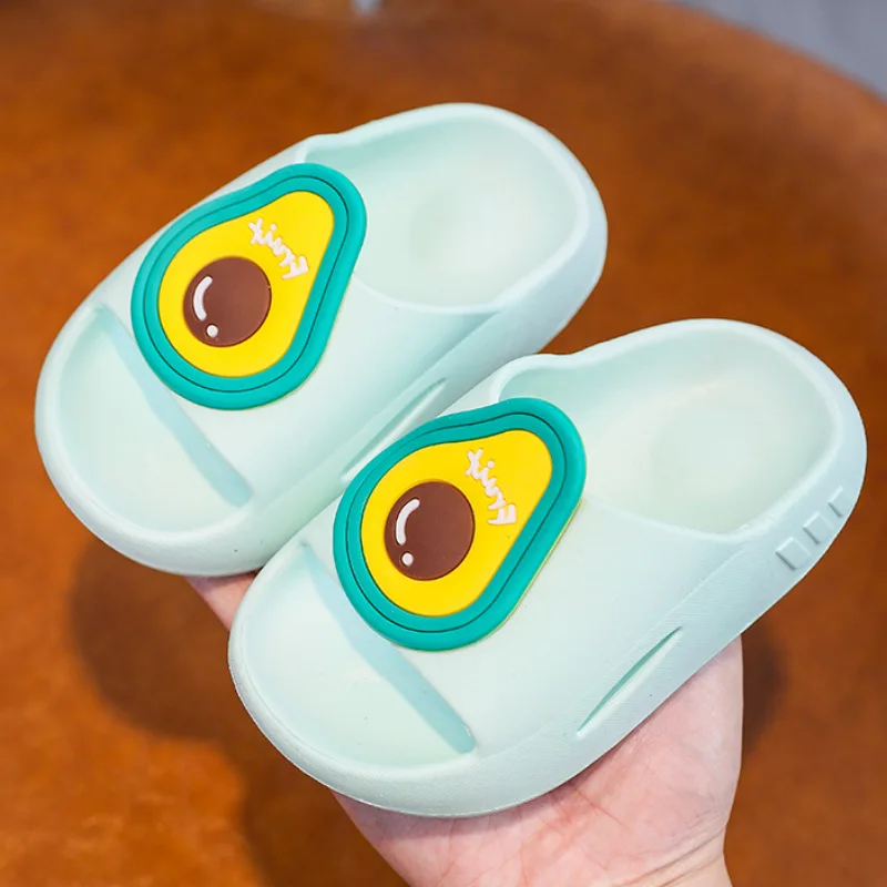 New Summer Children Boys Girls Clog Slippers Kids Cartoon Print Home Slippers Casual Beach Slippers Anti-Slip Bathroom Shoes