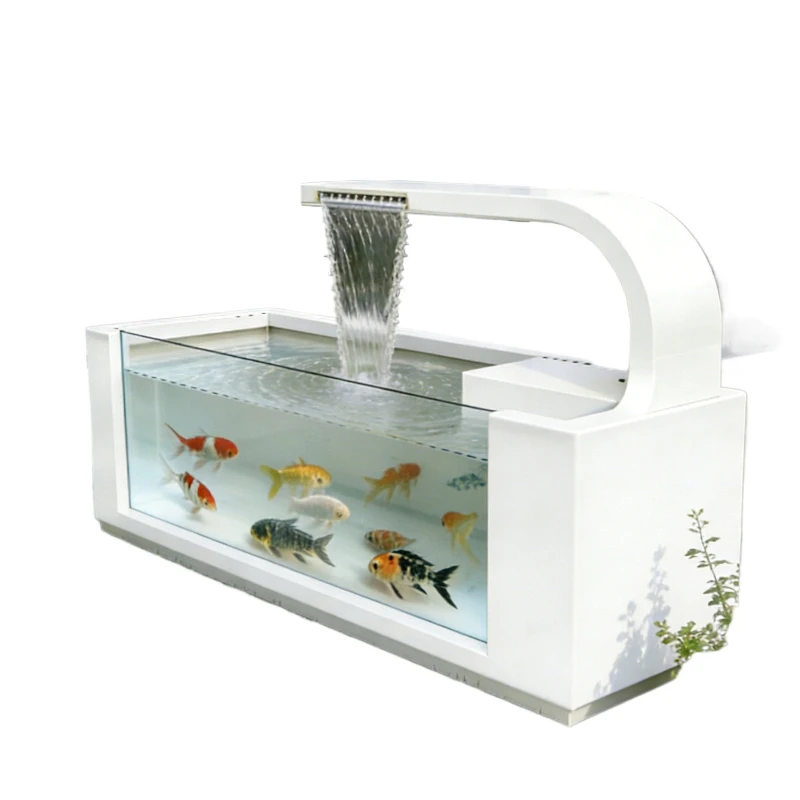 Stainless steel courtyard, flowing water landscape, outdoor garden, fountain ornament, circulating fish pond, ecological