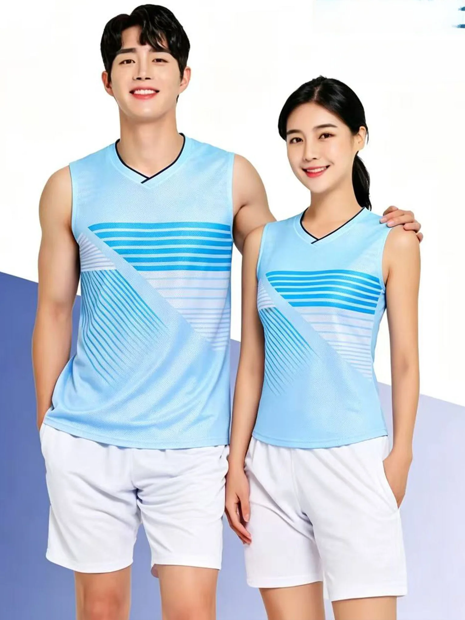Quick Dry Badminton Top Sleeveless Vest 2026 New Competition Training Team Uniform Table Tennis Sports Suit Men's Version