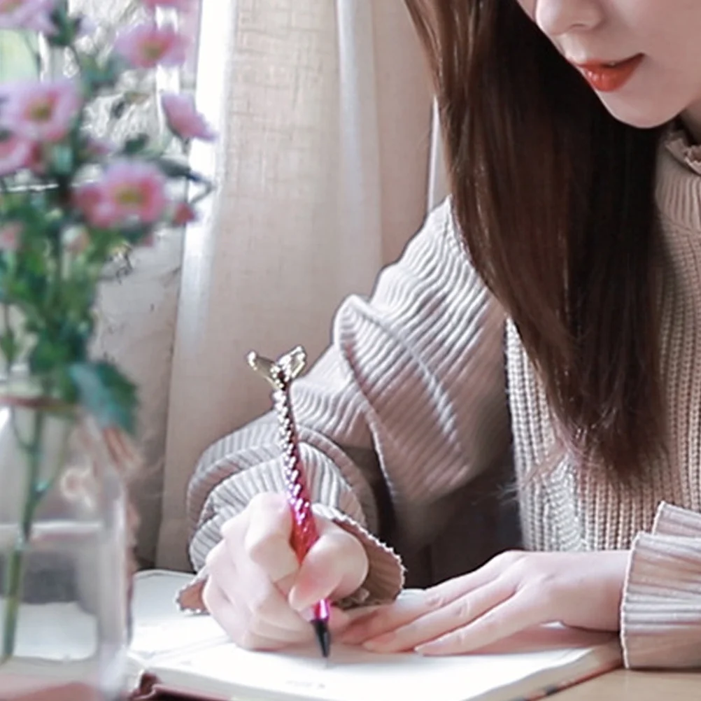 6Pcs Delicate Gel Pens Mermaid Tail Design Smooth Writing Multi-Function Handwriting Pen Household Portable Sign Pen