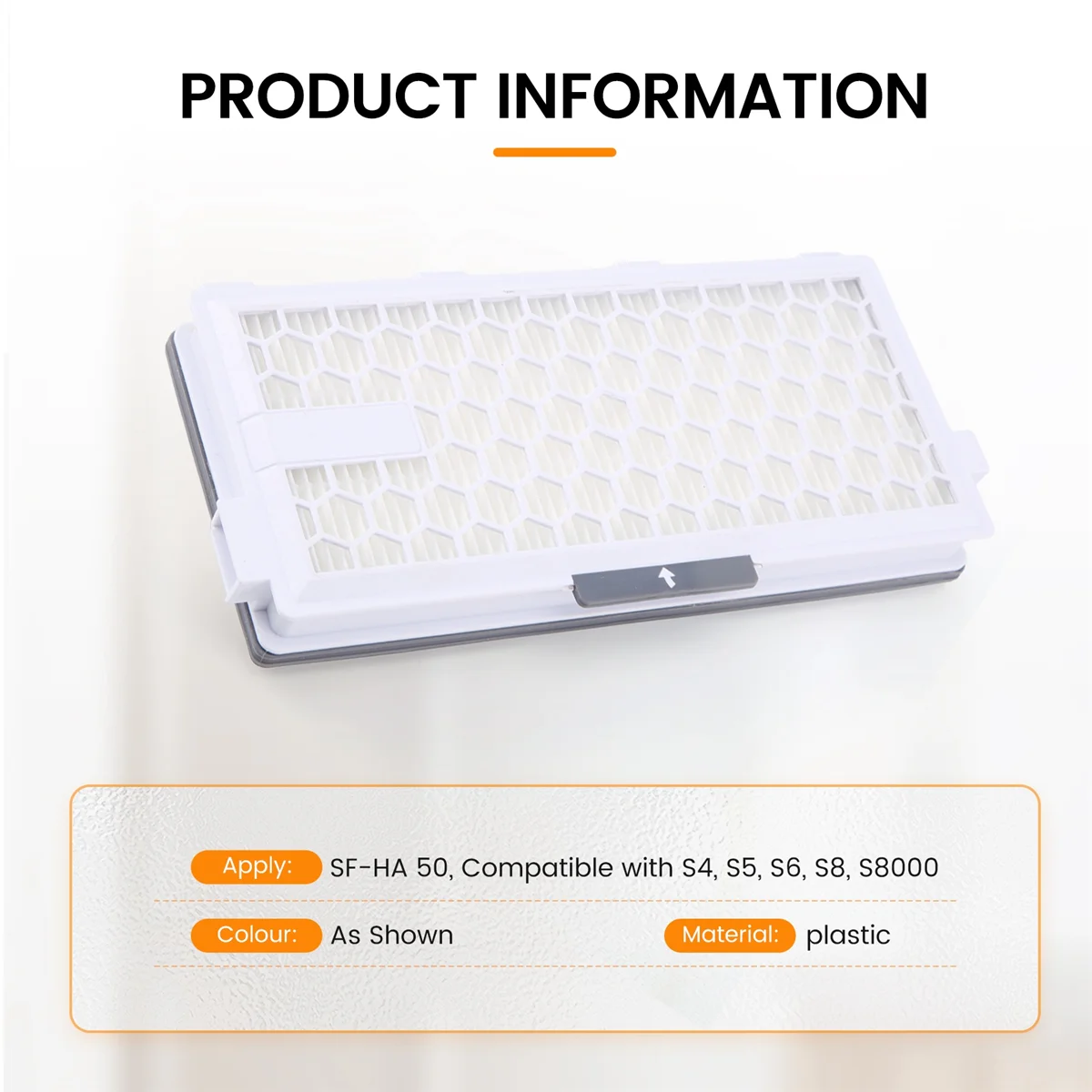 Filtro A65I SF-HA50 HEPA Airclean 50 Compatible con aspiradora Miele serie completa C3 C2 C1 S8000 S6000 S5000 S4 S5,Etc.