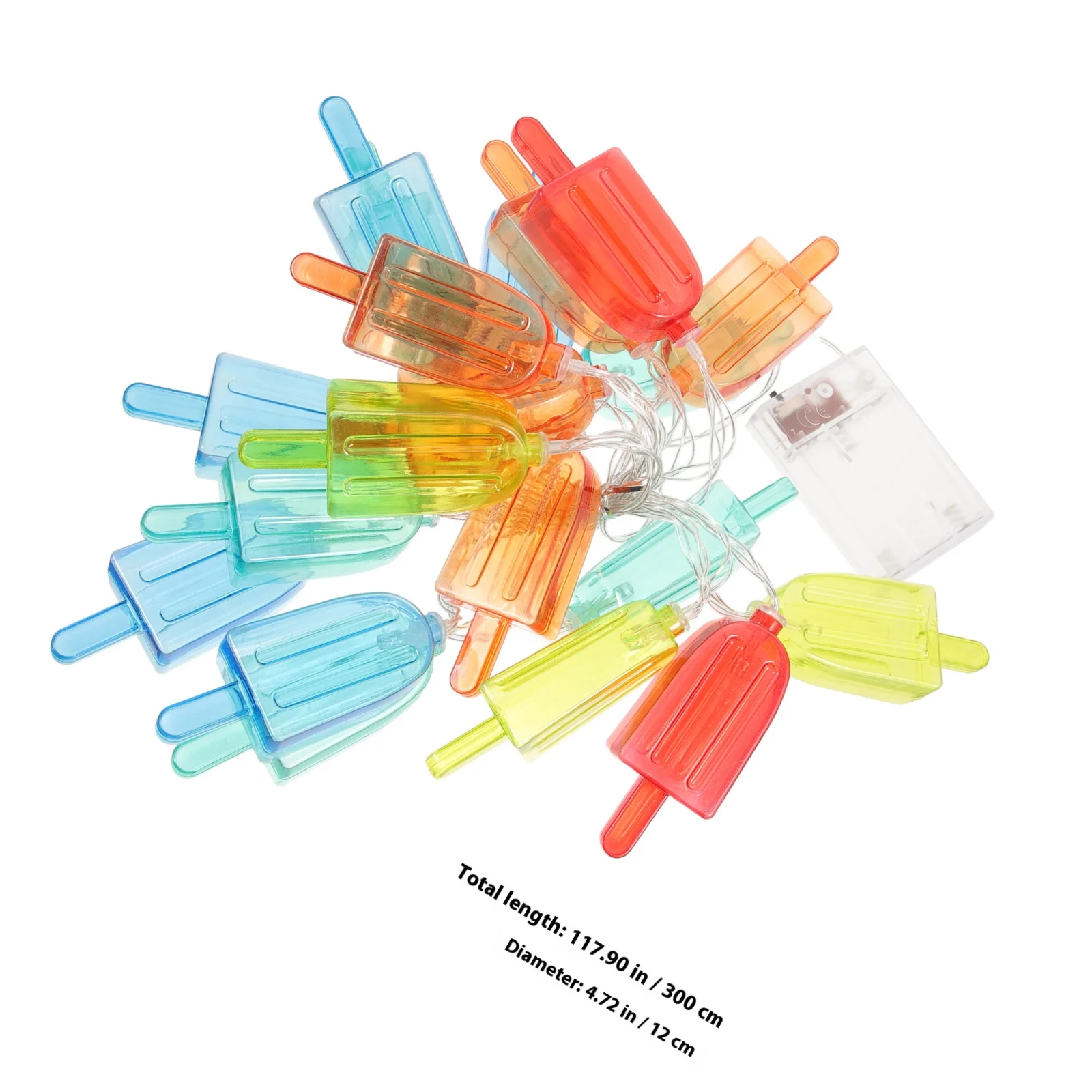 1 سلسلة الآيس كريم سلسلة ضوء قلادة ملونة LED البلاستيك مصباح لمهرجان مأدبة الديكور الآيس كريم المعلقات #4