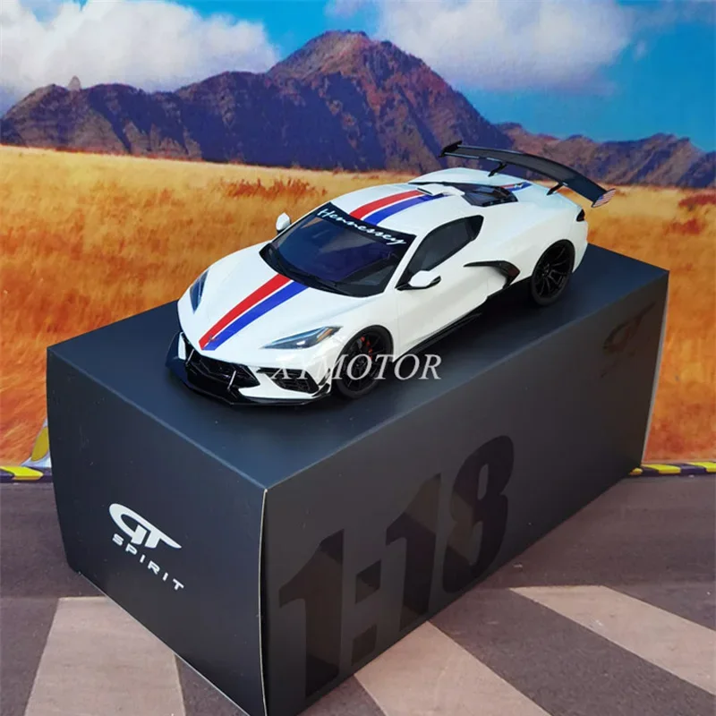 

GT Spirit 1/18 для Chevrolet Corvette C8 Hennessey 2021, литая под давлением модель автомобиля из смолы, белые игрушки, подарки для хобби, коллекция дисплеев