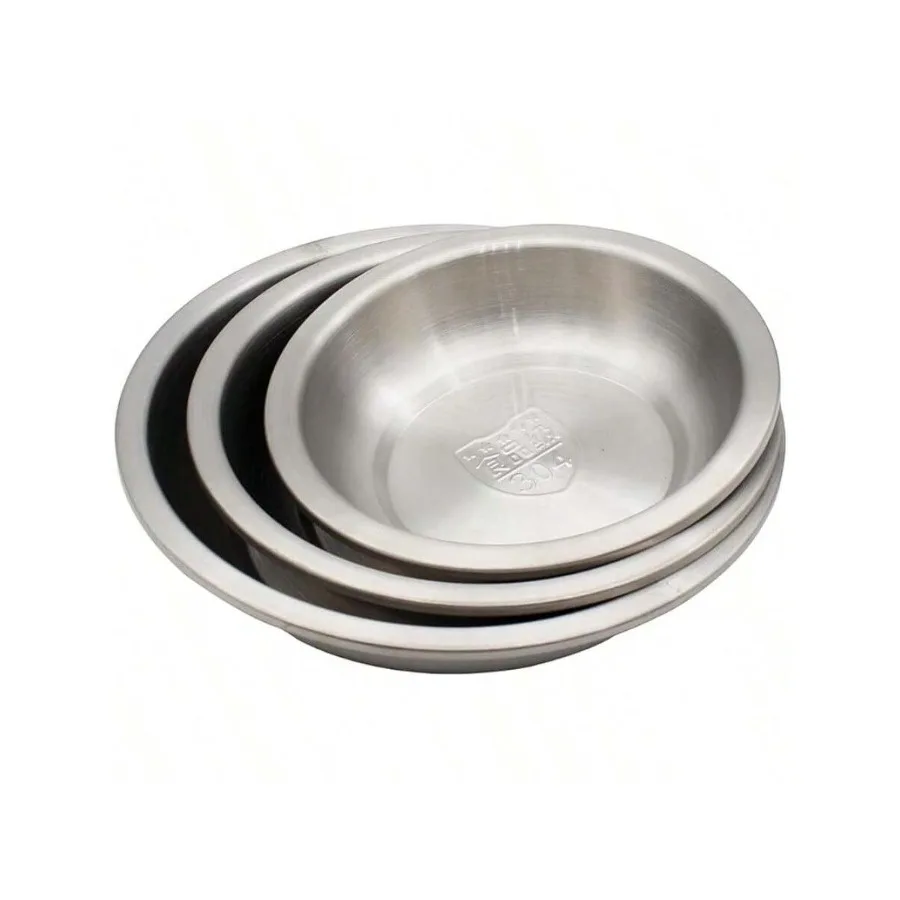 

3 Pieces Stainless Steel Dinner Plates, Plates Set, Dinnerware Set, Dinner Dishes