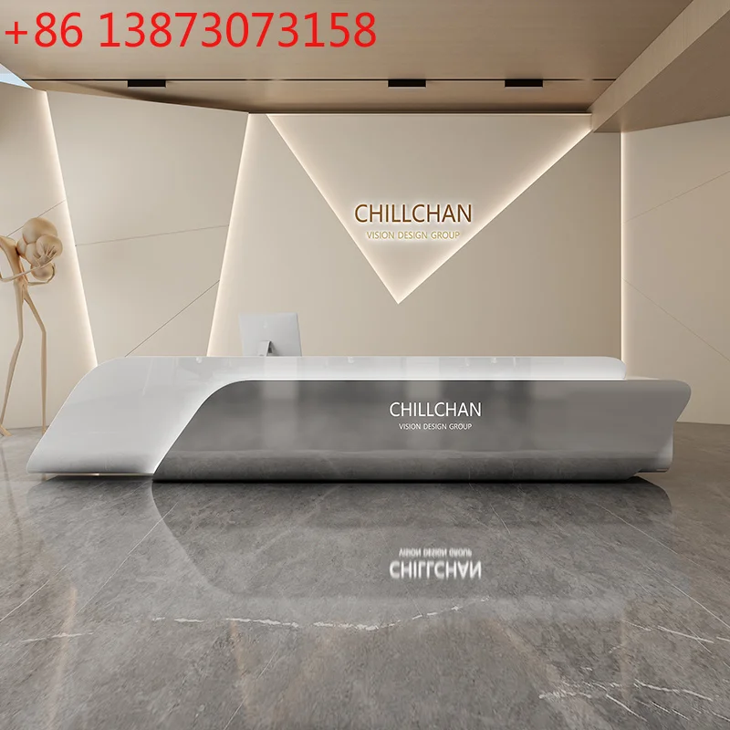 

Checkout Decor Reception Desks Silver Vintage Drawers Corner Reception Desks Modern Luxury Recepcion Mostrador Office Furniture