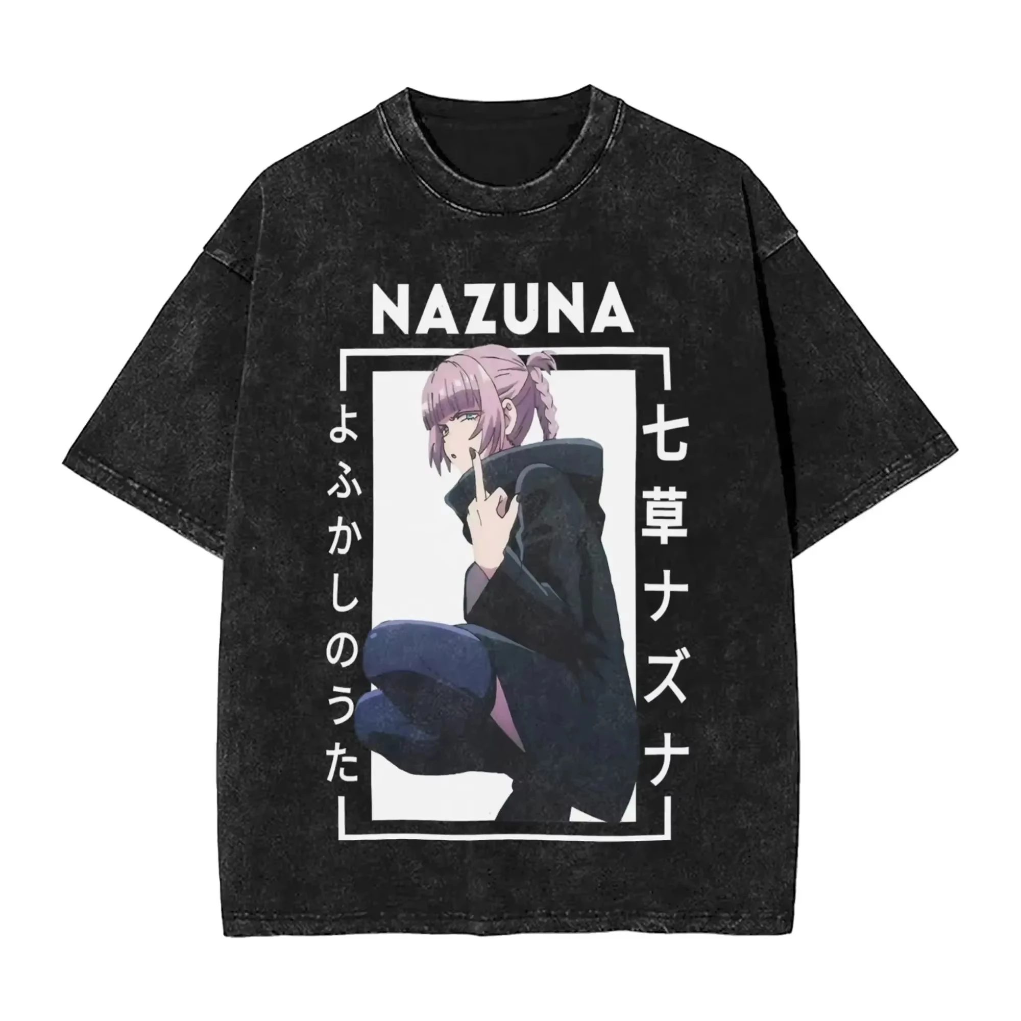 Hot Sale Call of The Night Washed T-shirt Oversized Unisex Couples Streetwear Trendy Y2k Short Sleeves Classic high quality soft