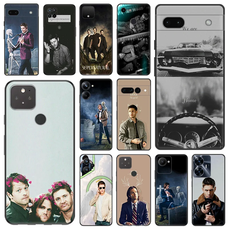 Black Matte Phone Case For Motorola Edge 30 40 20 Pro G200 One Fusion Supernatural Jensen Ackles Pixel 8a 7a 6a 7 8 6 Soft Cover