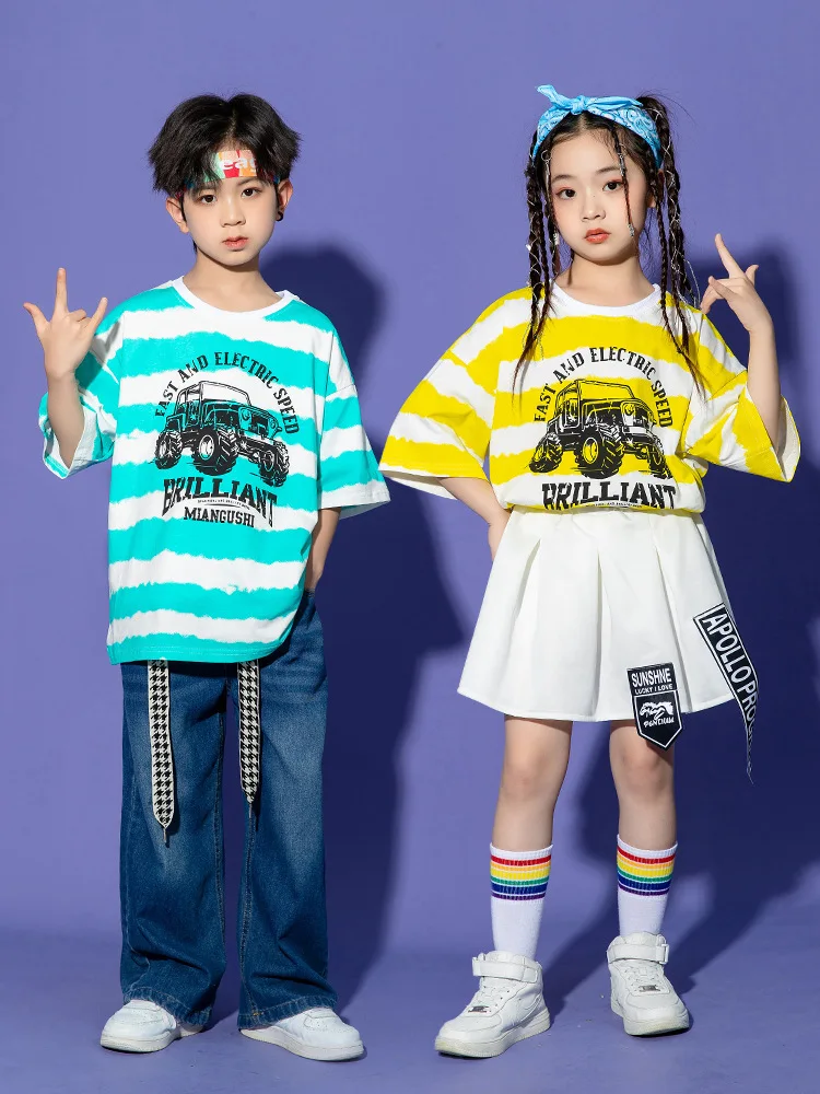 

Children's Day Cheerleading Performance Costume Class Uniform Kindergarten Performance Outfit Street Dance Set Elementary School