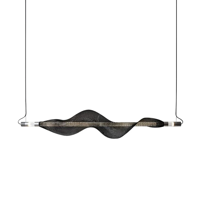 

Postmodern light luxury long restaurant light office bar desk design art chandelier