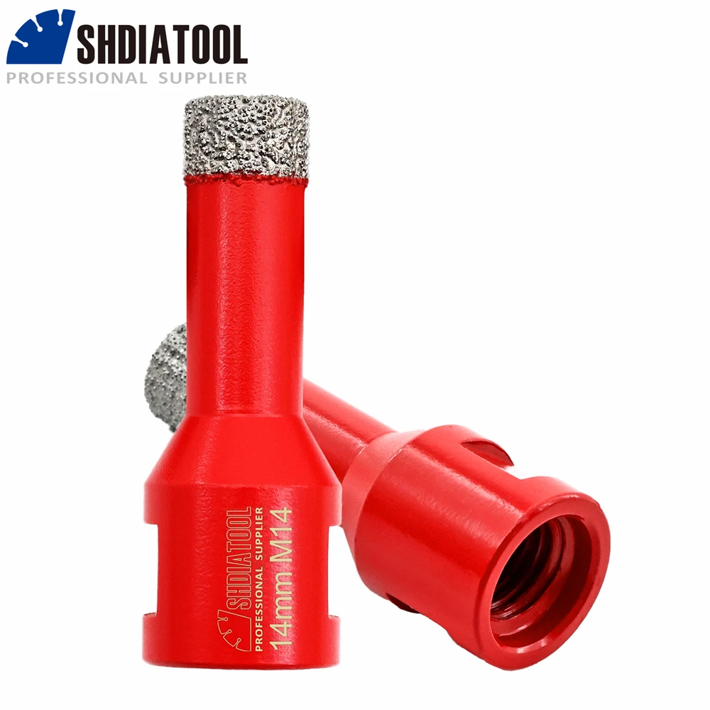 SHDIATOOL 2pcs 6-16mm Diamond Drill Core Bits M14 Drilling Crown Granite Marble Tile Ceramic Hole Saw Diamond Drill Bits Set