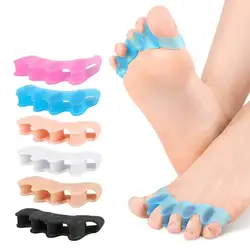 Corrector de valgo de pulgar de Gel de silicona, separador de dedos, Protector de juanete, callos, callos, alivio del dolor de pies, 1 par