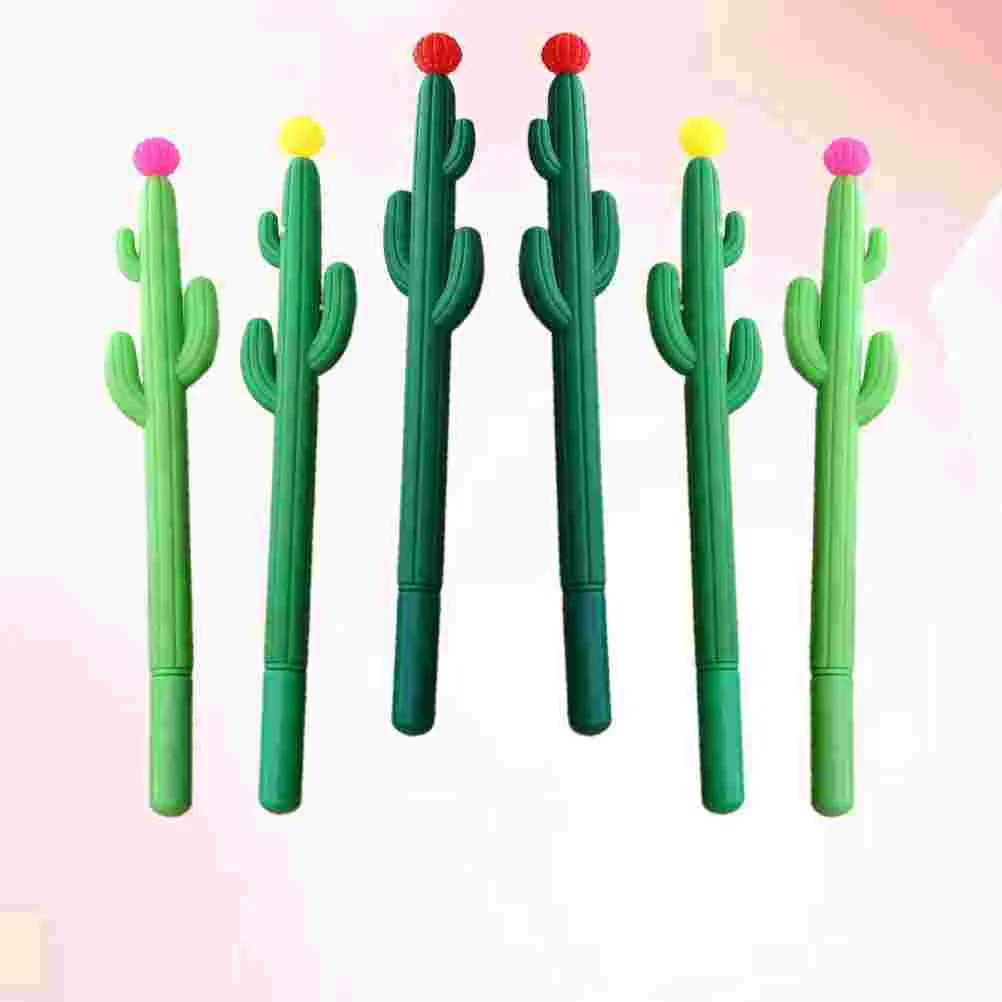 

10 Pcs Felt Tip Pens Classroom Flair Ballpoint Gel Plant Cactus Student Writing Signing