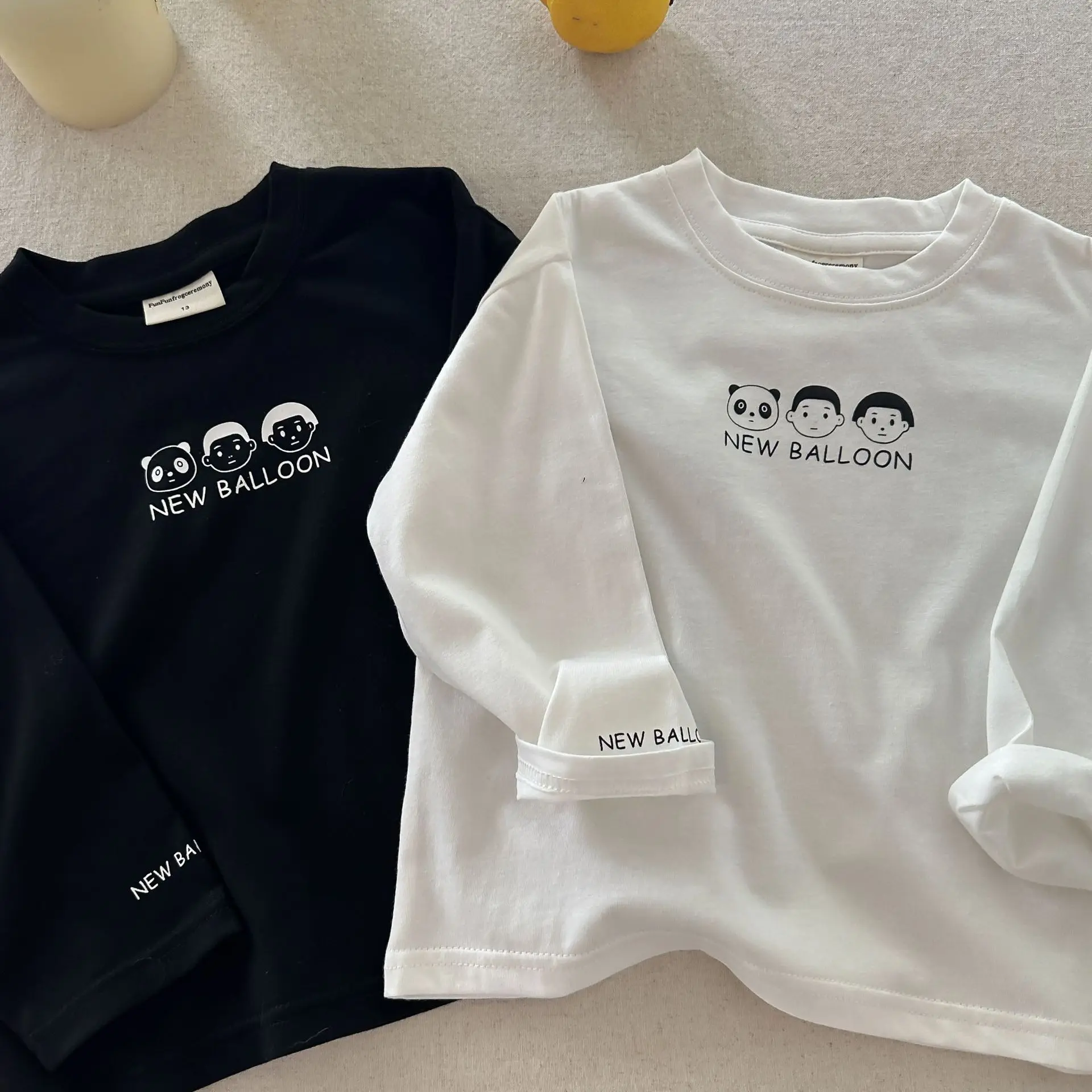 

2025 Long Sleeved Children's T-shirt 2025 Autumn And Winter Korean Version Casual Baby Short Sleeved Summer Cute Base Shirt