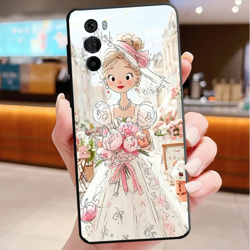 

Lovely Girl Funda Phone Case For Motorola Edge 50 40 Pro 60 50 40 30 Ultra Neo Fusion Moto G Play G Stylus G Power G