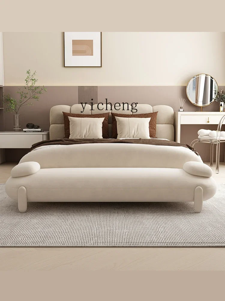 Flannel Bed End Stool Small Sofa Bedroom Bedside Stool Bed Bed Cloakroom