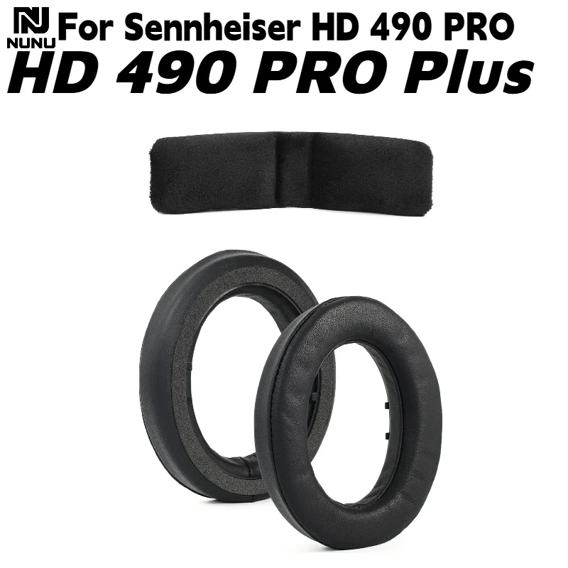 Replacement lambskin Ear Pads With buckle/Head beam cushion For Sennheiser HD 490 PRO/HD 490 PRO Plus Headphone repair parts view 3