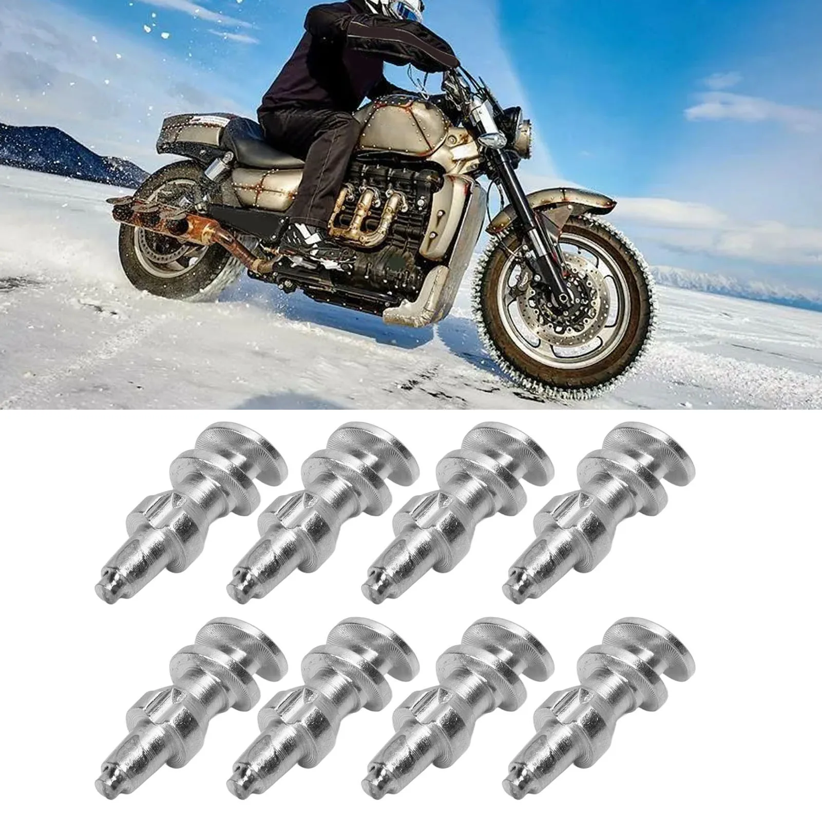 50 Pcs Car Tire Studs Hole Free Strong Grip Anti Skid Universal Tire Snow Spike for Auto Truck Racing Off Road Vehicle