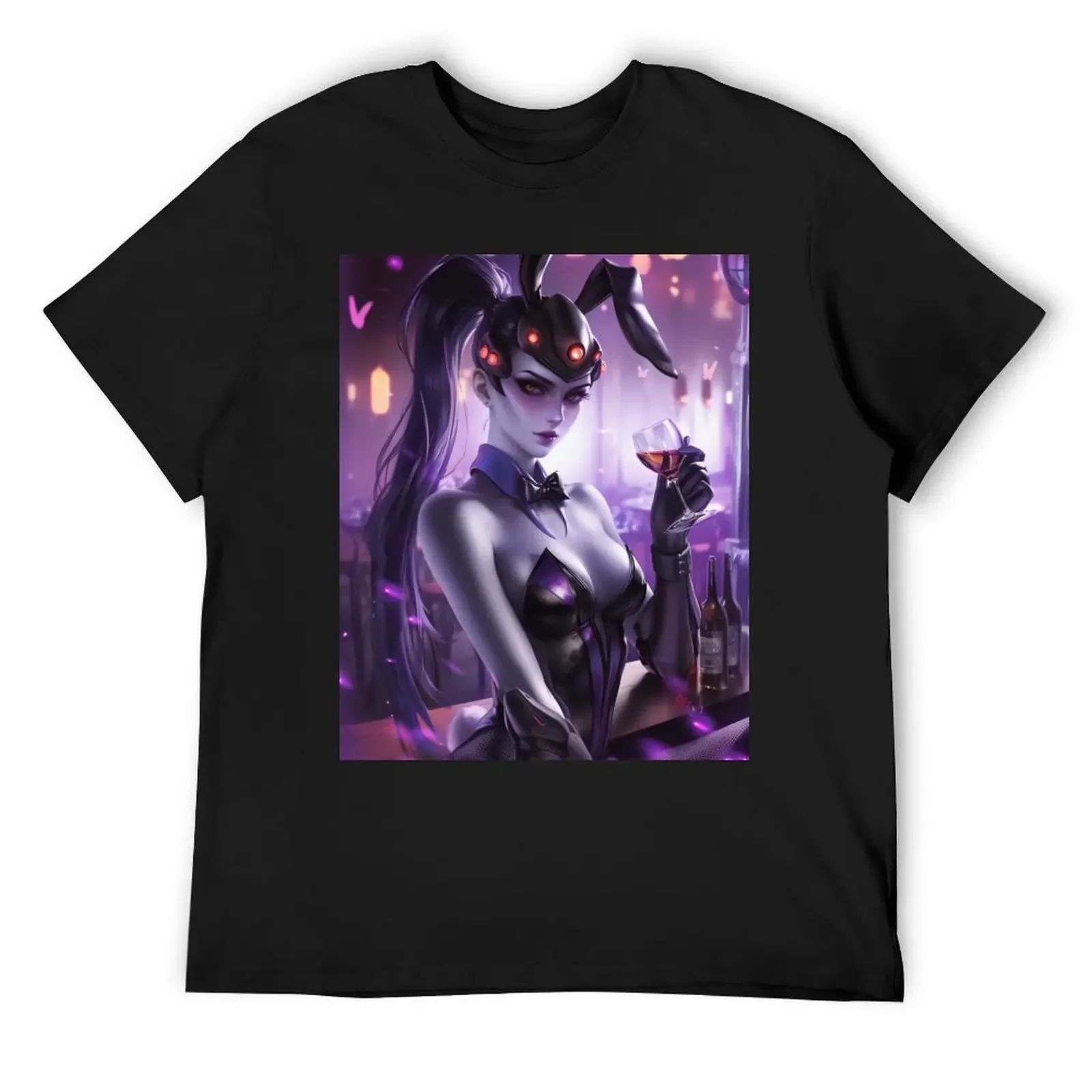 Bunny Girl Widowmaker T-Shirt summer clothes anime tshirt Short sleeve tee men