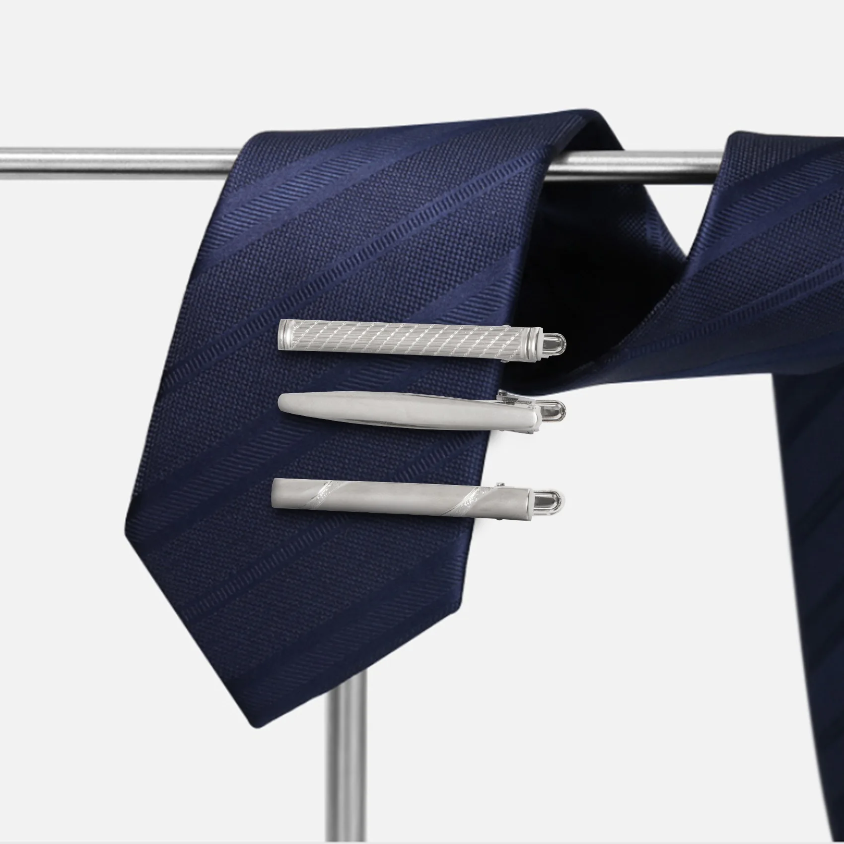 ABQR 3 Pcs Tie Clips for Men Tie Bar Clip Set for Regular Ties Necktie Wedding Business