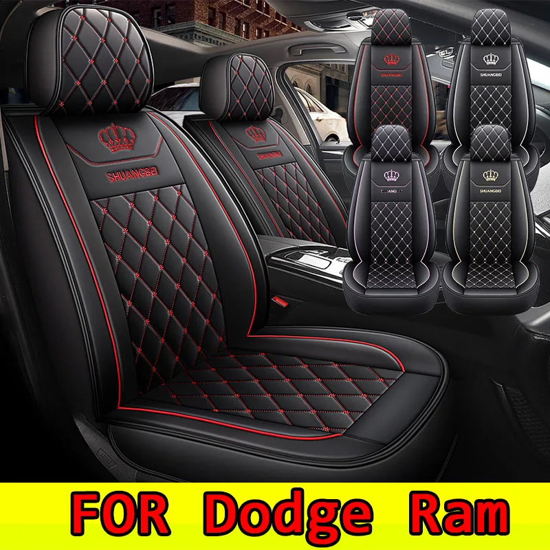 

FOR Dodge Ram Car seat cover waterproof wear-resistant artificial leather crown embroidered full wrap seat cover