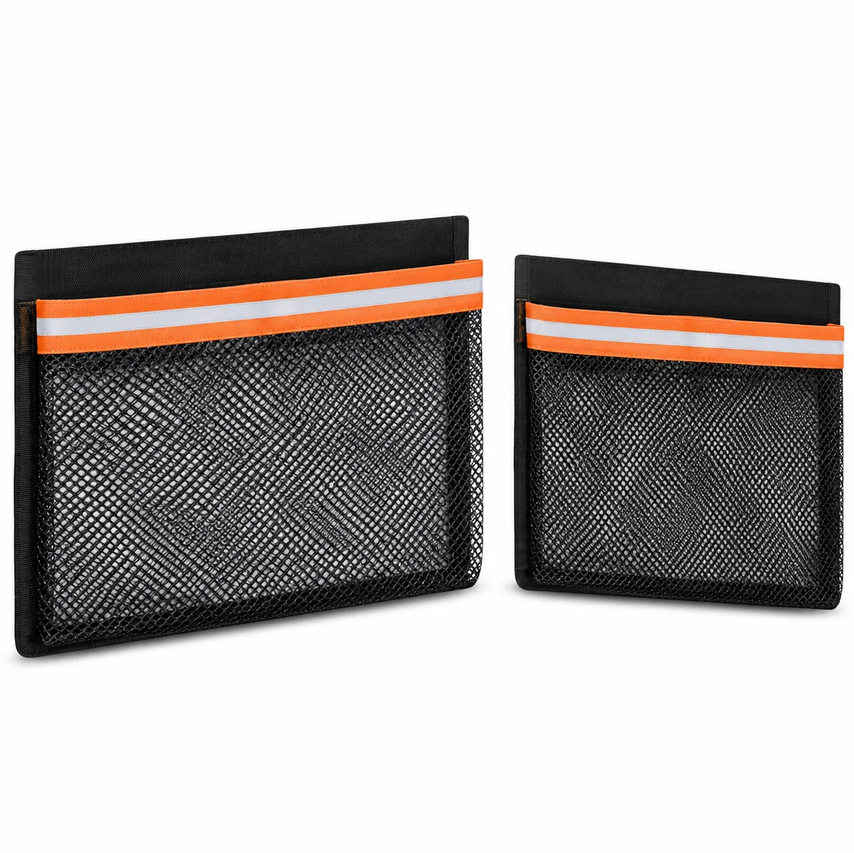 Self-Adhesive Boat Storage Mesh Bag with Zipper Lid Strong Adhesive Wall Organizer for Fishing Tools Marine Boat Accessories