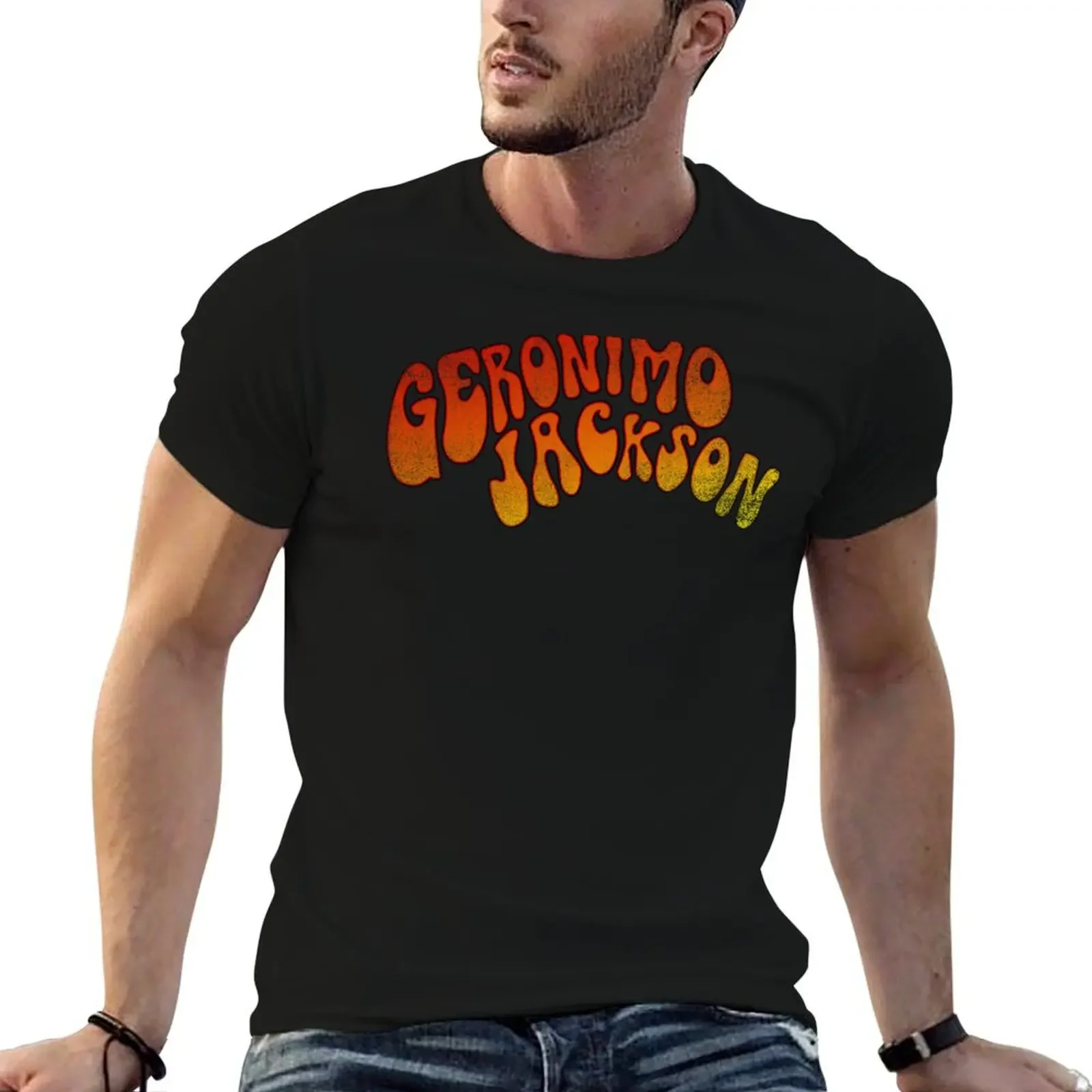 geronimo jackson T-Shirt summer top street wear graphics T-shirt men