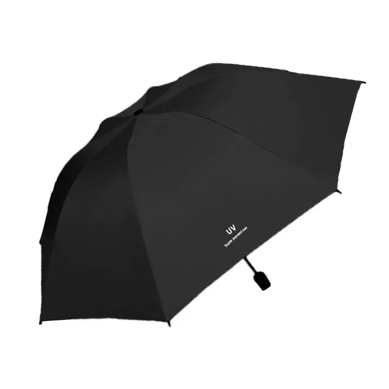 Large Automatic Uv Three-fold Umbrella Sunshade Umbrella Unisex Dual-purpose Rain Sun Customizable Logo