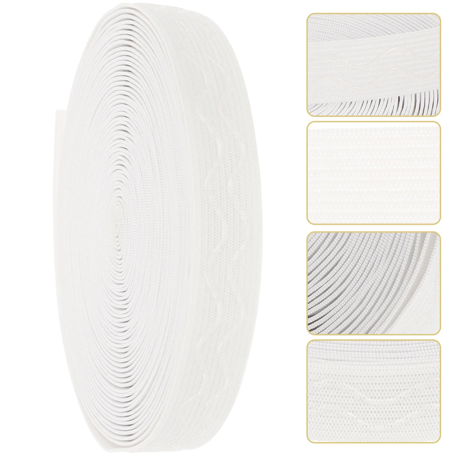 

Sewing Elastic Strap Polyester Knit Stretch Band Roll for DIY Clothing Cuffs Trousers Waist Packaging Ribbon Elastic Band