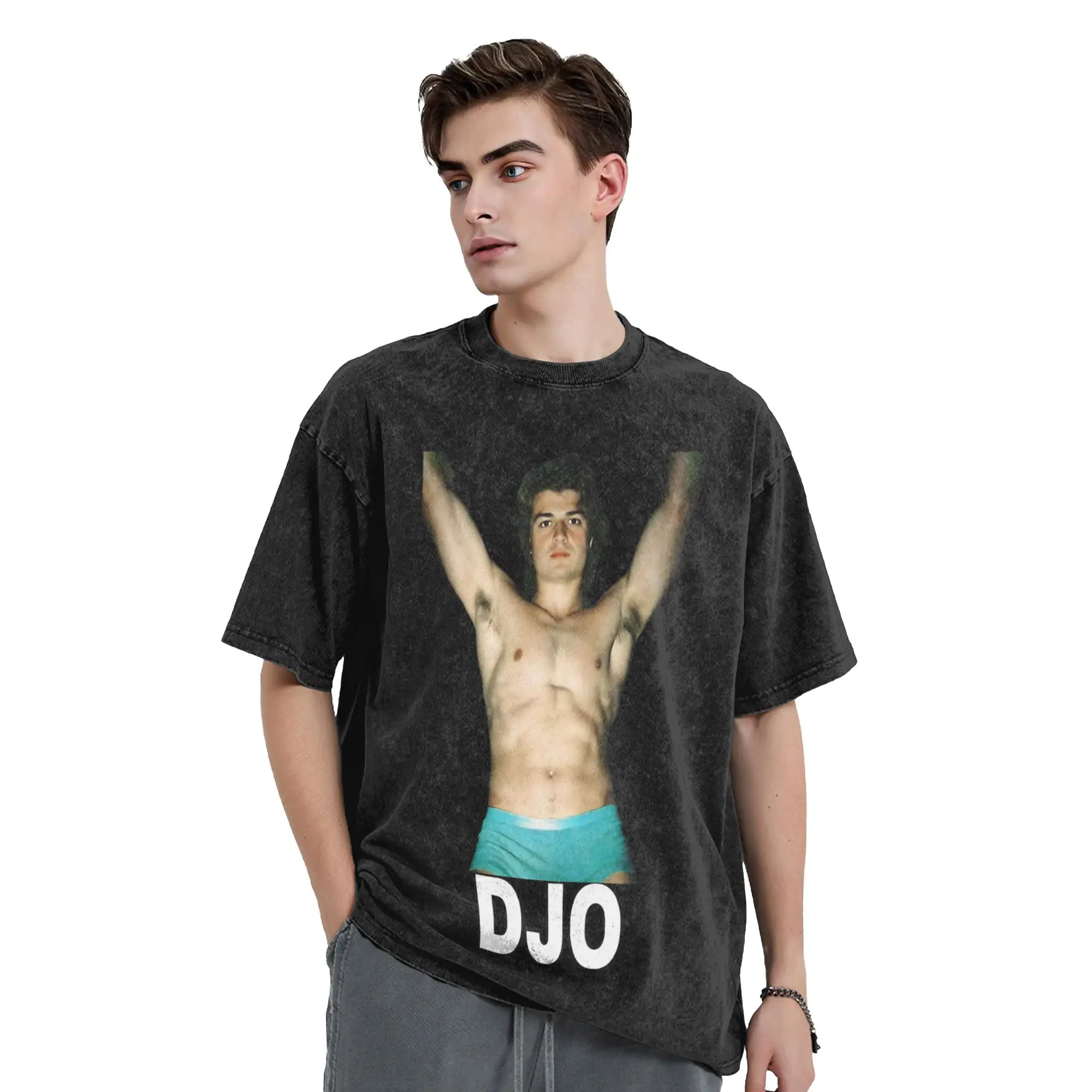djo Joe Keery steve Merch Washed T Shirts Men Women Streetwear Hip Hop T-Shirt Graphic Printed  Tees Tops Short Sleeve