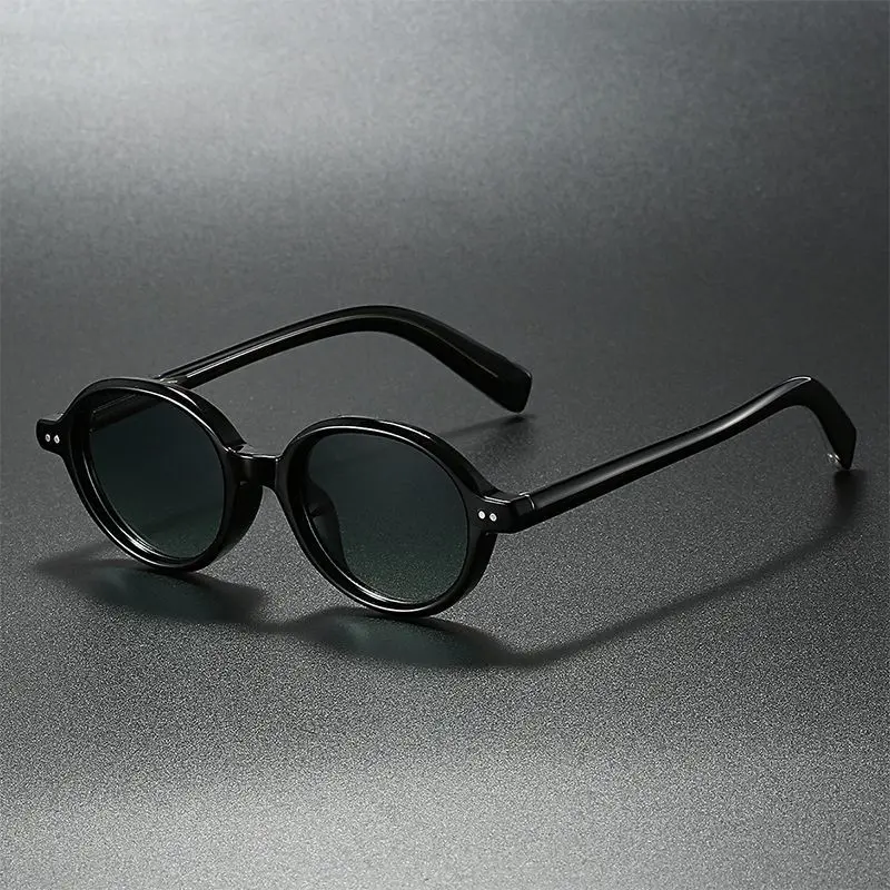 خمر الصغيرة البيضاوي النساء النظارات الشمسية العلامة التجارية الاتجاه كول الرجال النظارات مصمم نظارات شمسية دائرية للذكور الإناث UV400 #5