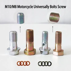 M10/m8 metrisches Gewinde Turbo Bremsleitung Hohl schrauben adapter mit Kupfers ch eiben Gummi dichtung Doppels attel Hohl schraube
