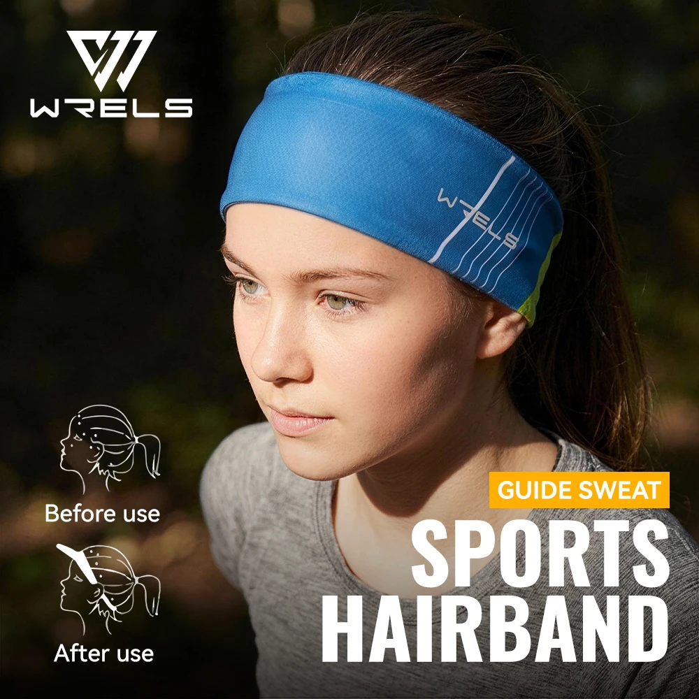 WRELS Sports Headband Absorbent Sweatband Ultralight Breathable Quick Dry Hair Band Men Women Tennis Fitness Running Hairband