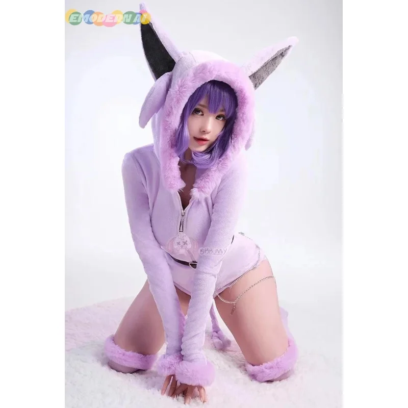 أزياء أنيمي Espeon التأثيرية حللا ملابس منزلية لعبة لعب الأدوار زي الهالوين كرنفال ملابس الحفلات للنساء والفتيات
