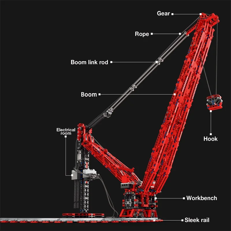 1196 pçs moc técnico de controle remoto sk6000 guindaste blocos de construção tijolos montagem modelo brinquedos diy para meninos presente aniversário conjunto