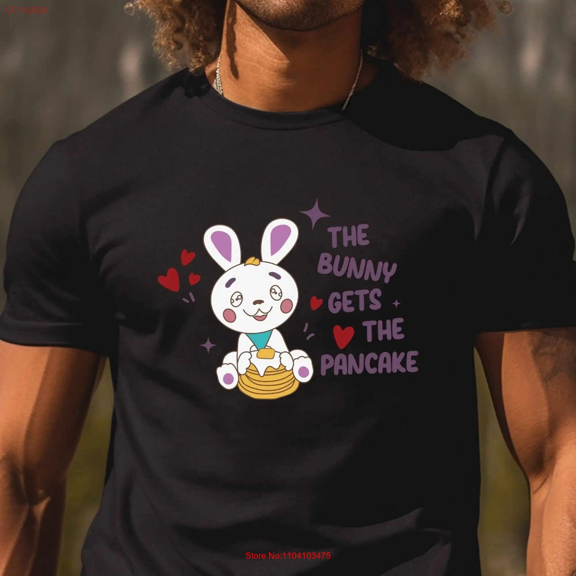 Wreck it ralph bunny gets the pancake video game Vintage Parks Bella Canvas Jersey  T Shirt long or short sleeves