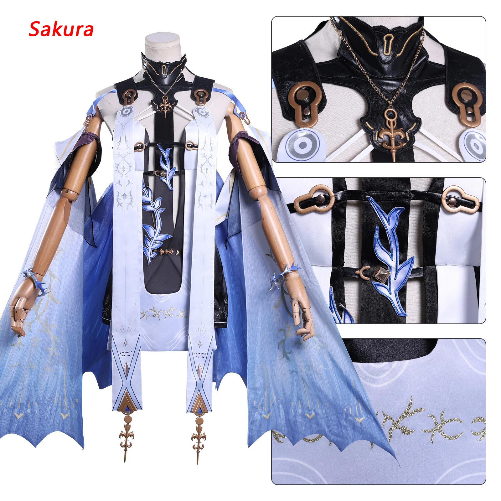 

Cartethyia Cosplay Wuthering Waves Cosplay Costume Wig Women Dress Headwear Ears Set Halloween Party Role Playing Outfit