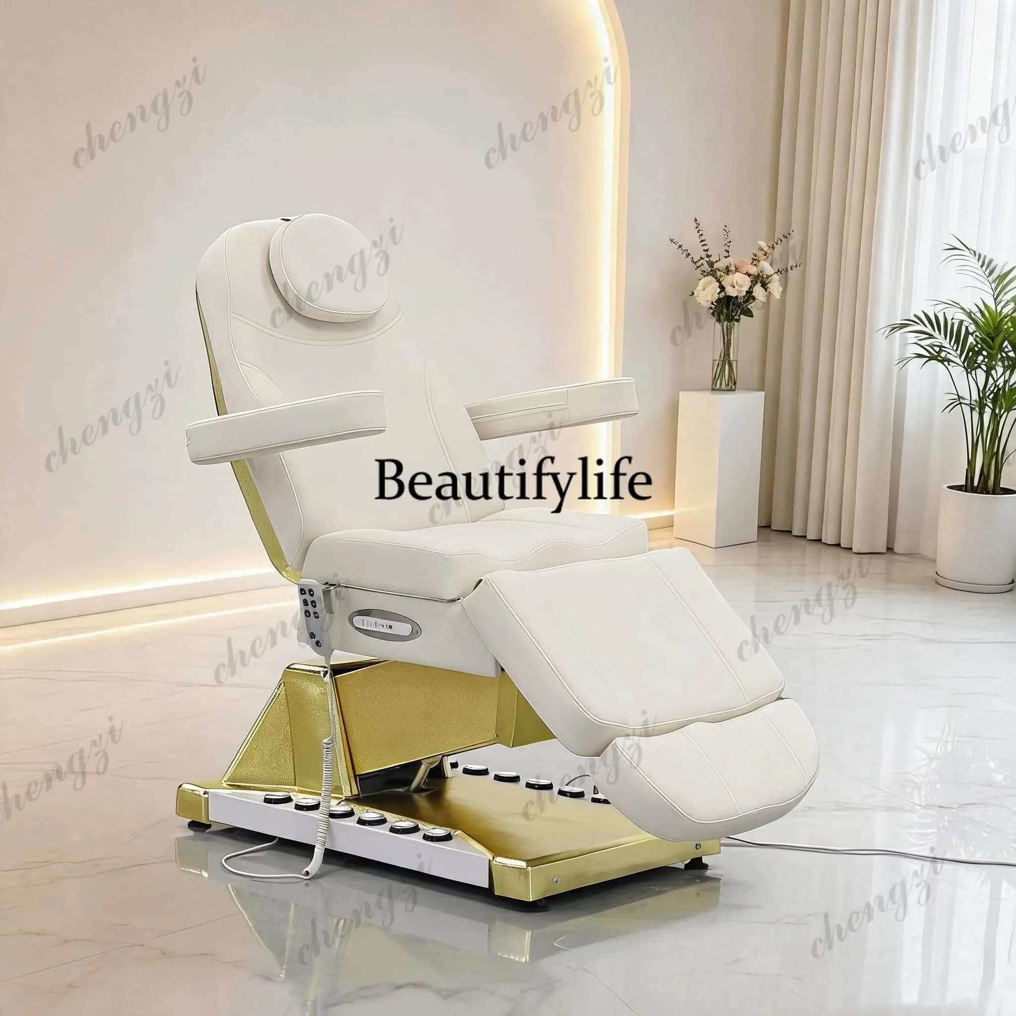 H134 New electric lifting beauty bed, special embroidery bed for beauty salons, high-end massage treatment bed