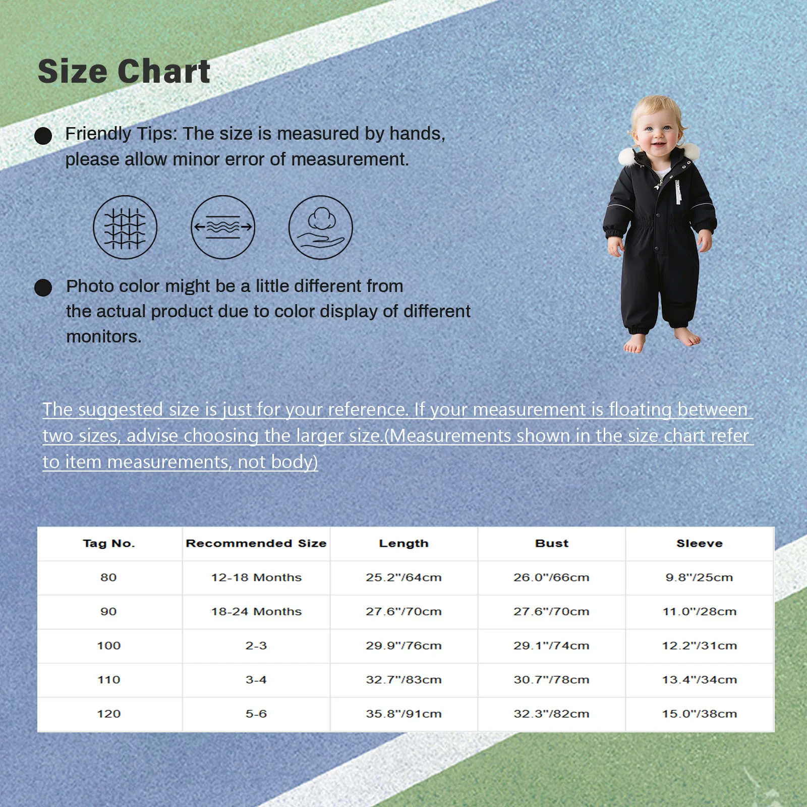 Kids Toddlers Water Resistant Snowsuit Ski Suit Girls Boys Casual Daily Hooded Jumpsuit Long Sleeve Romper Skiwear Sportswear