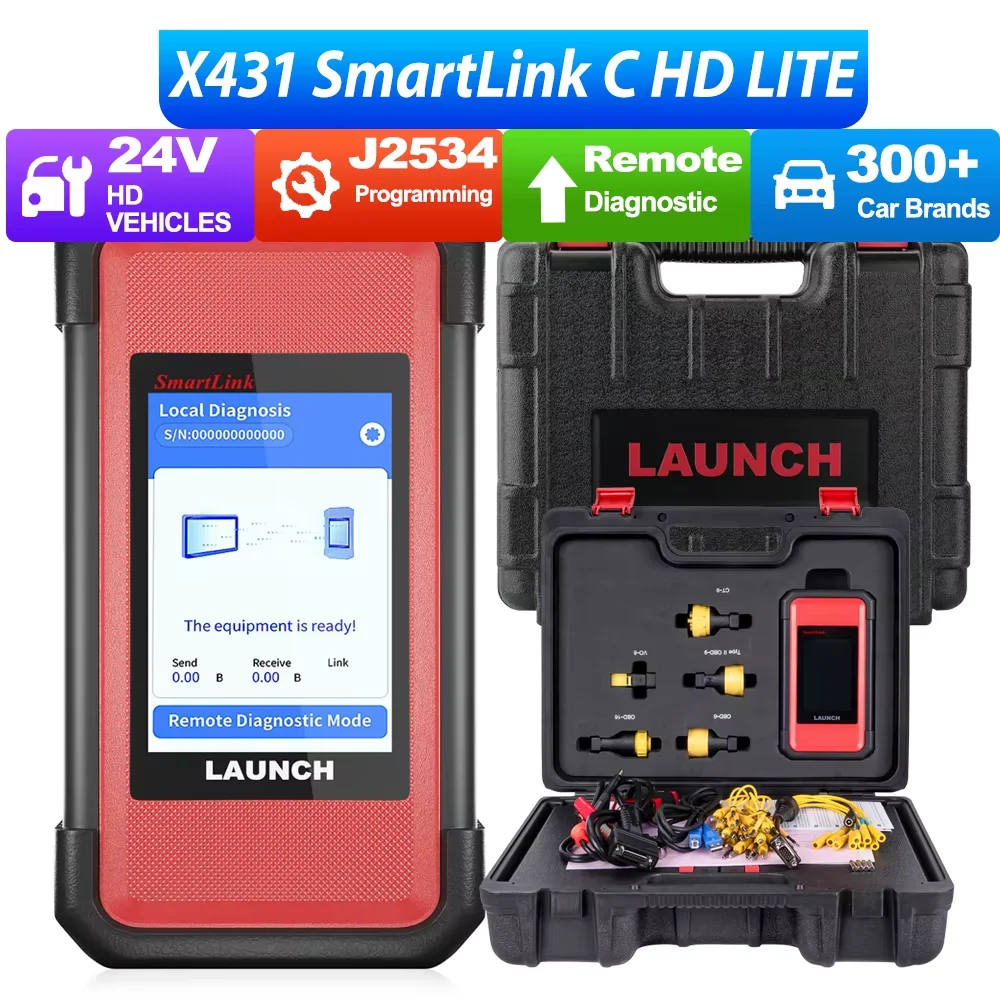 Launch X431 SmartLink C HD LITE SmartLink V2 Schwerlast-LKW-Diagnosegerät Kompatibel mit 8-Zoll-Tablet X-431 PRO V5.0 Pro Elite PRO TT Dyno