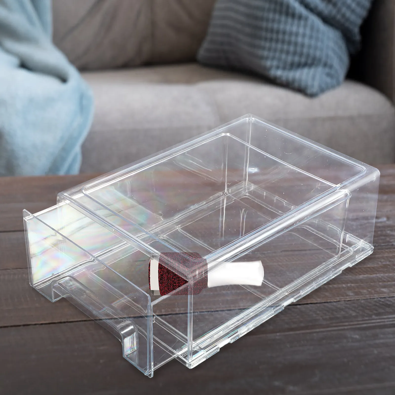 

Plastic Drawer Storage Box Organizer For Desktop Makeup Stationery Office Home Large Capacity Tabletop Storage Case