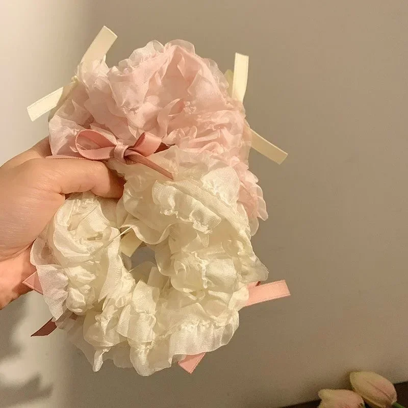 

Ballet Style Pink Bow Ribbon Hair Band Women Fashion Headwear Bowknot Ponytail Holder Hair Ropes Girls Hair Accessories 헤어밴드