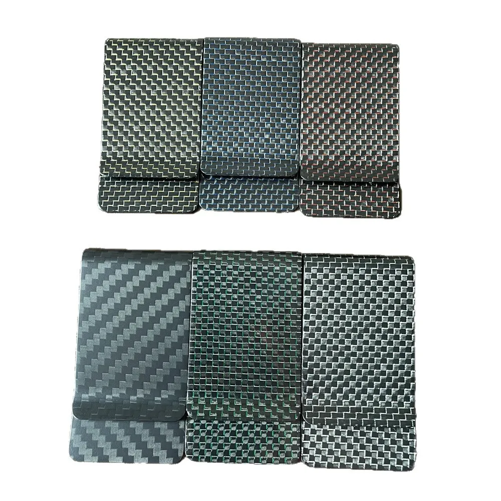 High Quality Real Carbon Fiber Money Clip Slim Front Pocket Wallet Up To 50 Bills Minimalist Wallet For Men Gift