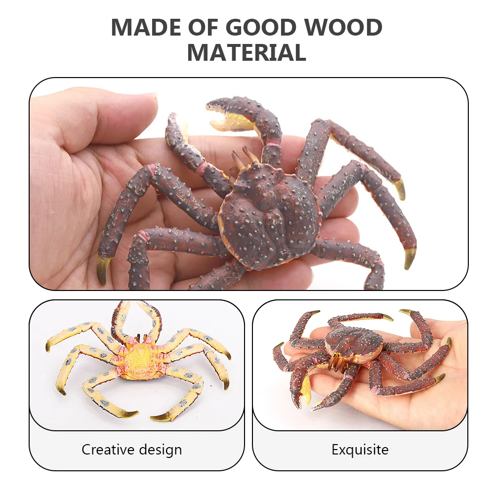 Childrens Toys Simulation Crab Model Home Decorations Simulated Marine Crabs Ornament Plastic Animals Crab-shaped Baby