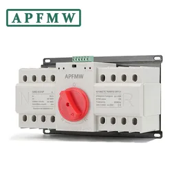 Dual power ATS (CB) 2P/3P/4P 63A Dual Power Automatic Transfer Switch AC230V 50/60Hz MCB Auto/Manual Switching Circuit Breakers