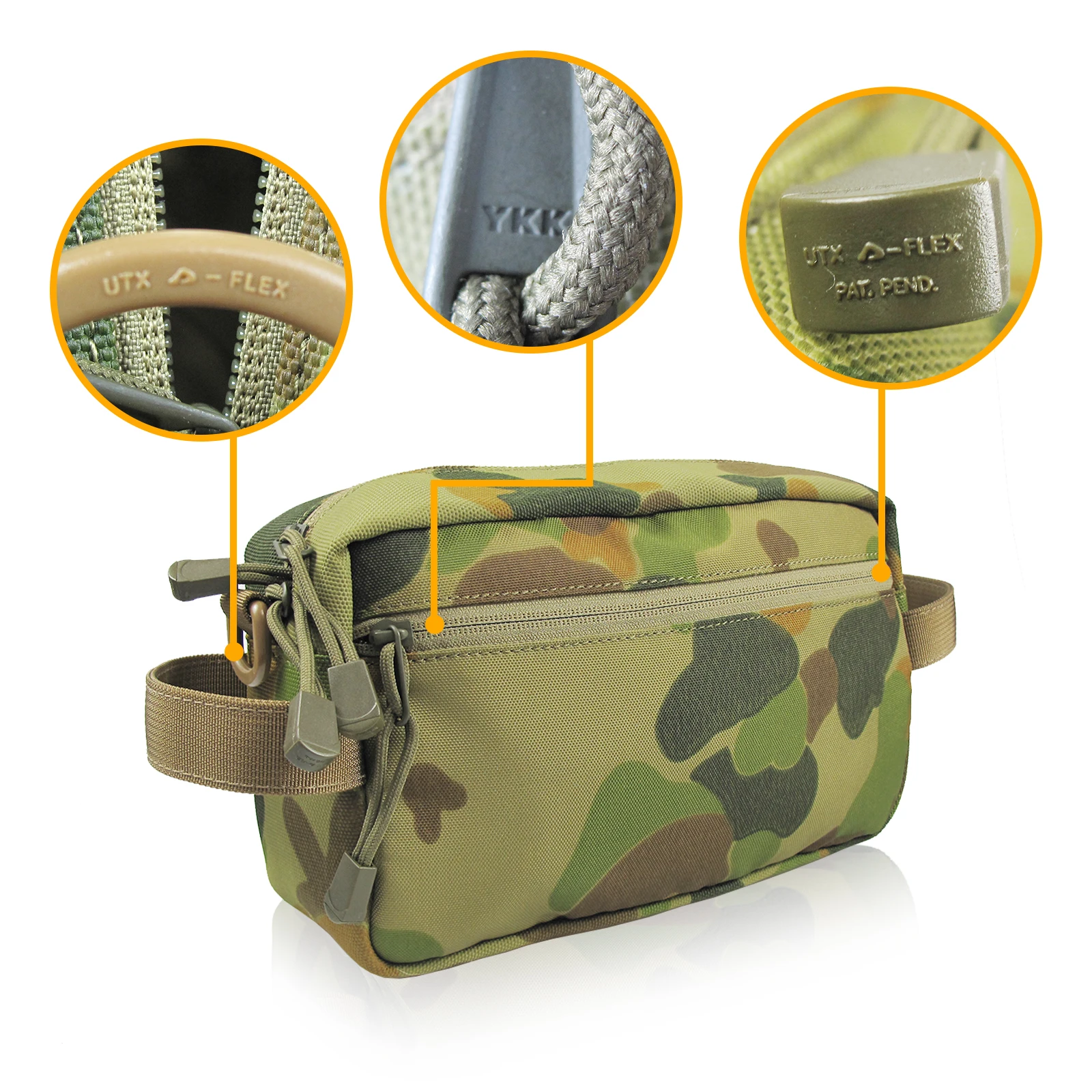 MAUHOSO 1000D Packing Cubes for Travel,Compression Cubes For Suitcases Travel Wash Bag Medical Kit (Australian camouflage)